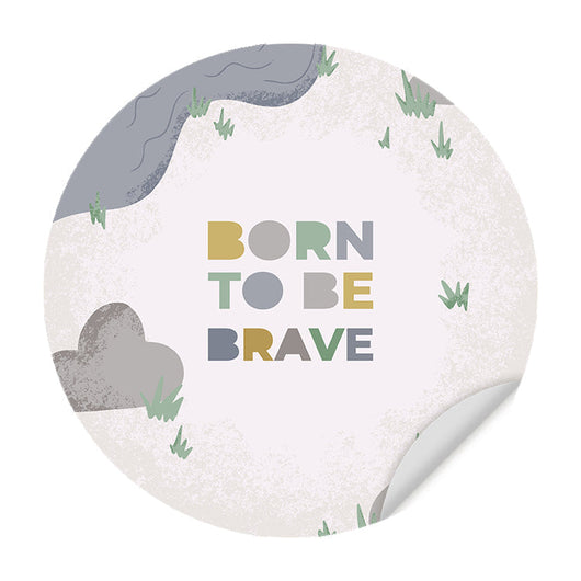 Behangcirkel - Born to be Brave - Kinderkamer - Behangsticker