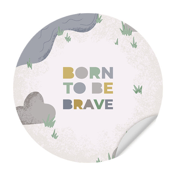 Behangcirkel - Born to be Brave - Kinderkamer - Behangsticker