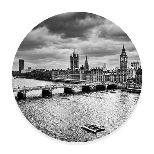 Muurcirkel Londen's Elegante Silhouet