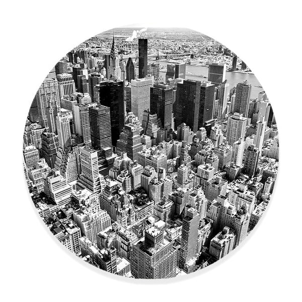 Muurcirkel Manhattan van Boven