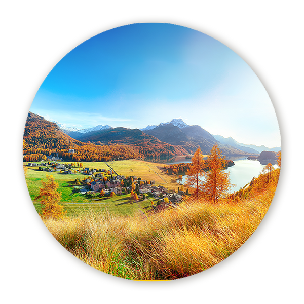 Muurcirkel Herfstharmonie aan het Meer