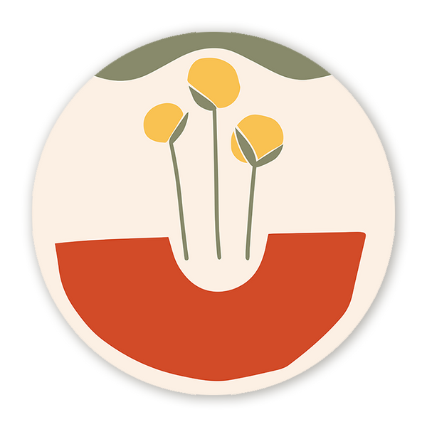 Muurcirkel Zomerse Abstracte Kunst