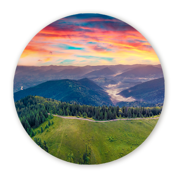 Muurcirkel Zonsopkomst in Karpaten