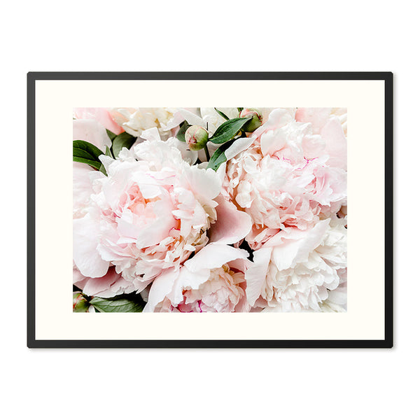 Poster in Lijst Elegante Pioenrozen