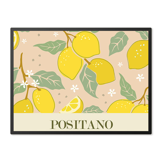 Poster in Lijst Zomerse Citroenen uit Positano