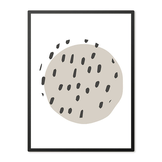 Poster in Lijst Grijze Vormprint - Scandinavisch - Abstract - Zwarte Fotolijst