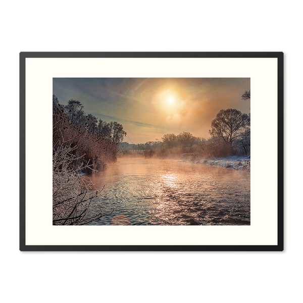 Poster in Lijst Winterse Ochtendglans
