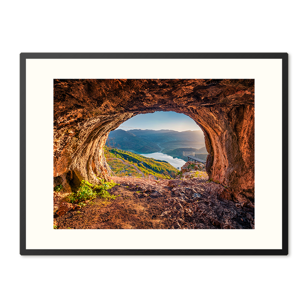 Poster in Lijst Grotuitzicht op Bovilla Meer