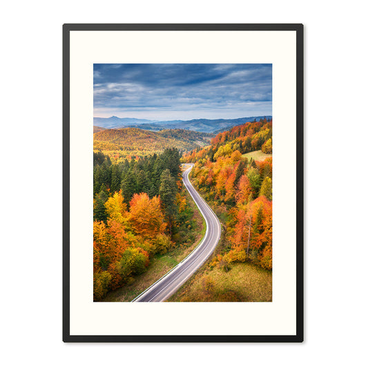 Poster in Lijst Herfstroute vanuit de Lucht