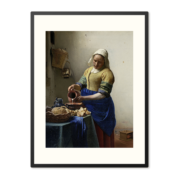 Poster in Lijst Het Melkmeisje