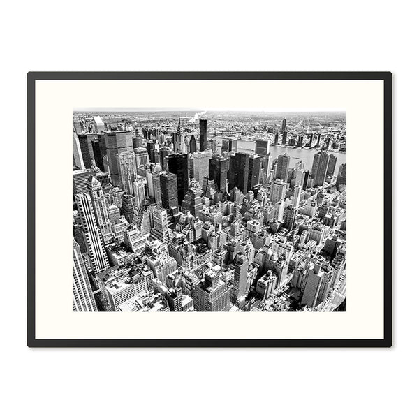 Poster in Lijst Manhattan van Boven