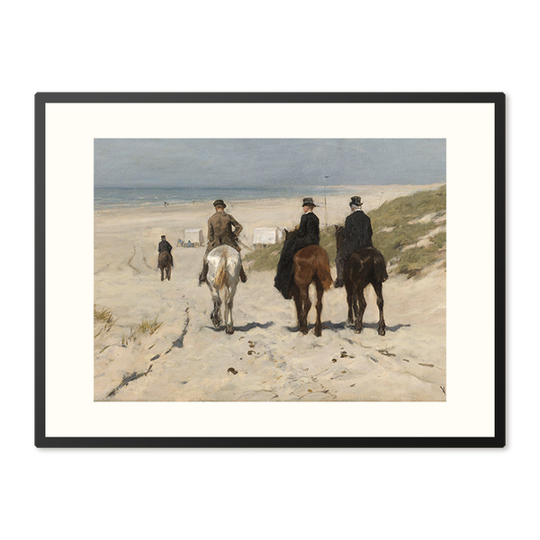 Poster in Lijst Morgenrit aan het Strand