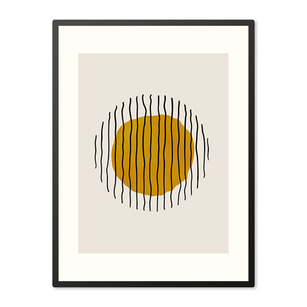 Poster in Lijst Scribble Geel