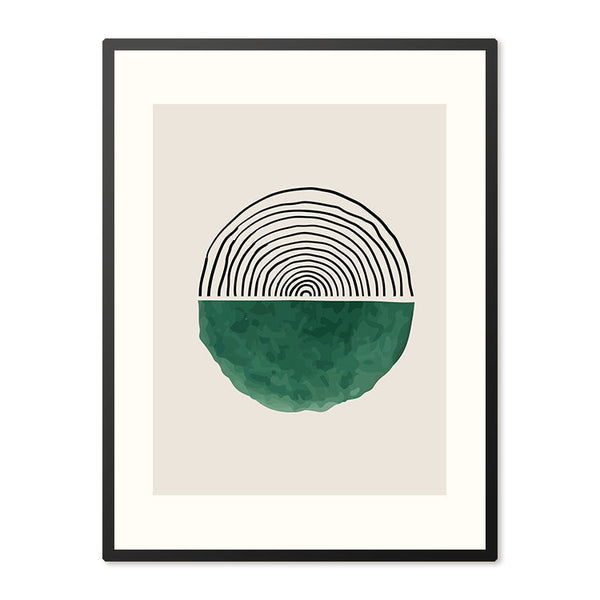 Poster in Lijst Scribble Groen