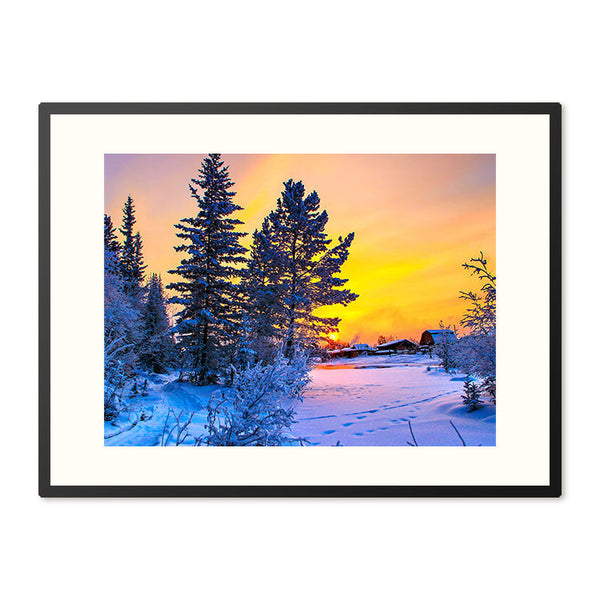 Poster in Lijst Winterse Schemering