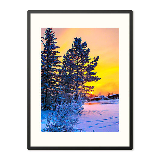 Poster in Lijst Winterse Schemering