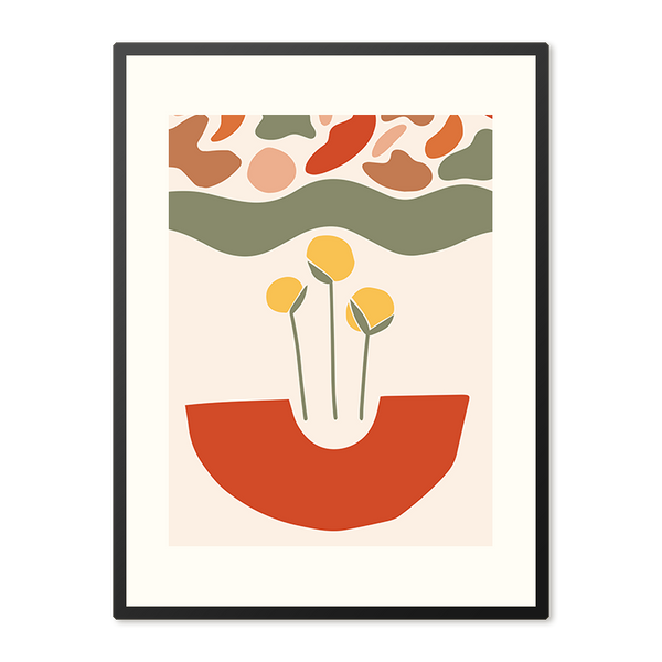 Poster in Lijst Zomerse Abstracte Bloem