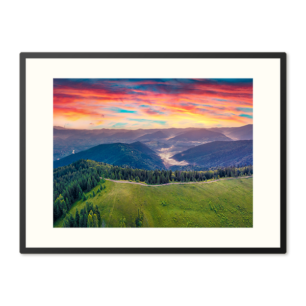 Poster in Lijst Zonsopkomst in Karpaten