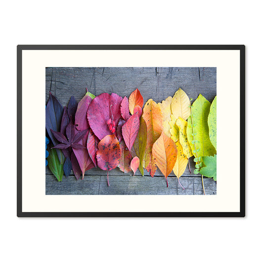 Poster in Lijs Vurige Herfst: Bladeren & Bessen in Regenboogkleuren