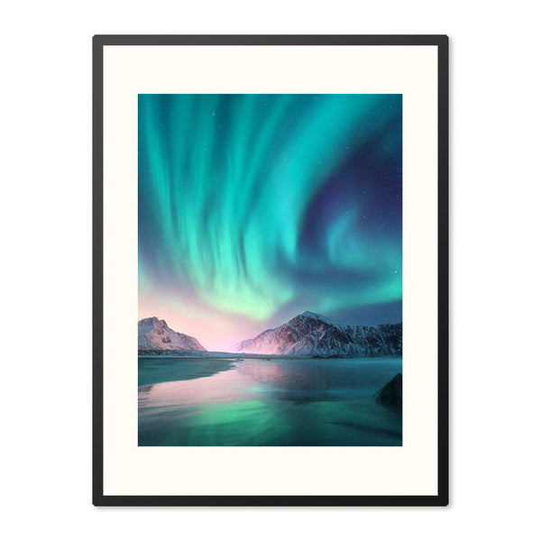 Poster in lijst Sterrenhemel & Noorderlicht
