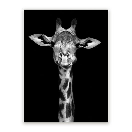 Schilderij Majestueuze Elegante Giraffe