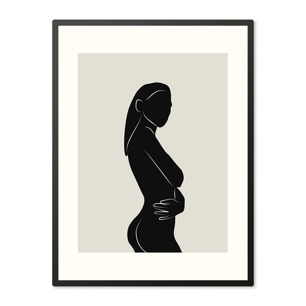 Poster in Lijst Silhouette Women Boho