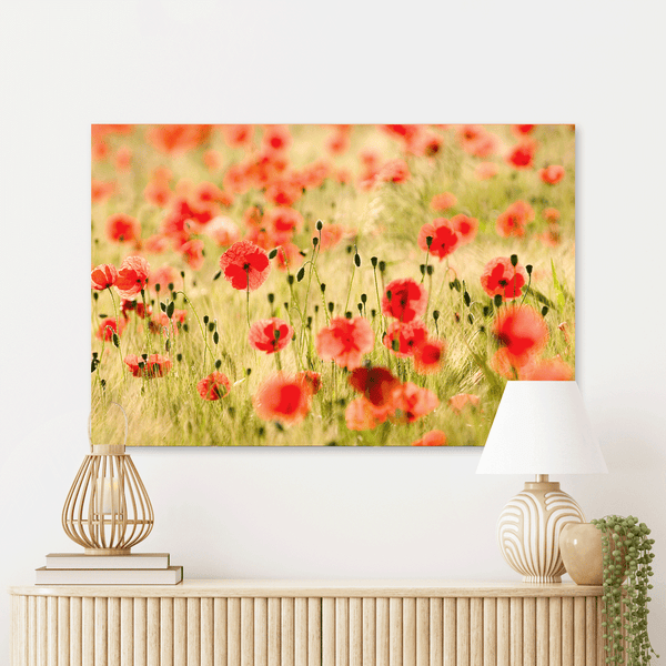 Schilderij Vurige Klaprozen