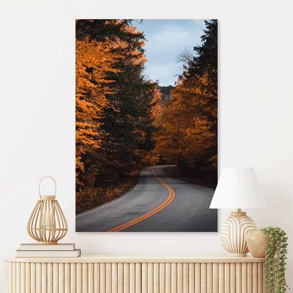 Schilderij Wanderlust Herfstweg