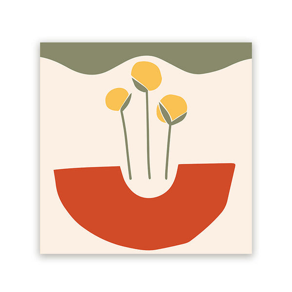 Schilderij Zomerse Abstracte Bloem