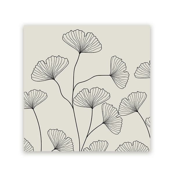 Schilderij Silhouette Flowers Boho