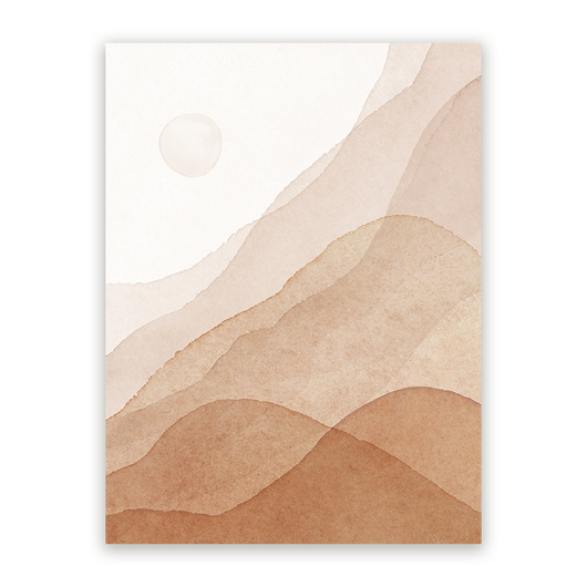 Schilderij Abstracte Bergen deel 3