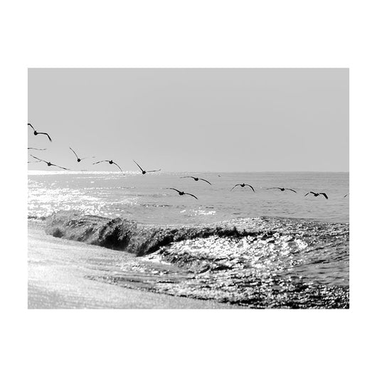 Schilderij Vogelvlucht aan Zee