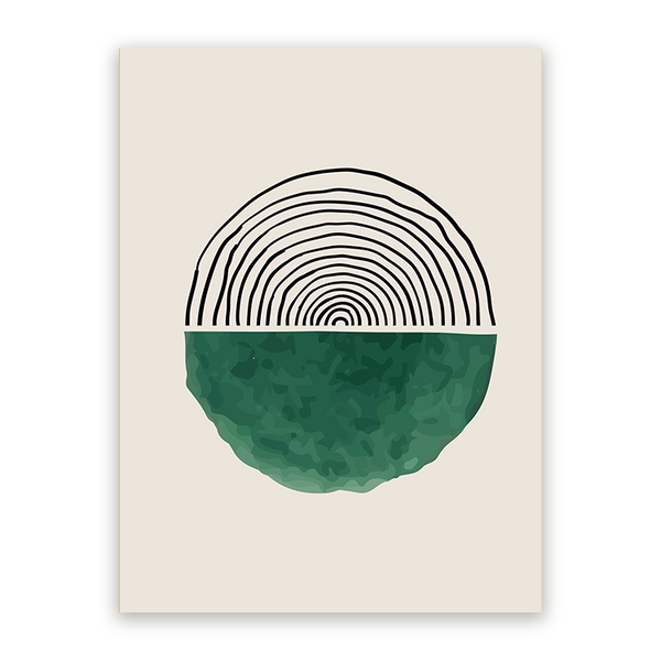 Schilderij Scribble Groen