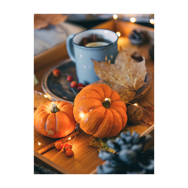 Schilderij Thee in Herfstsferen