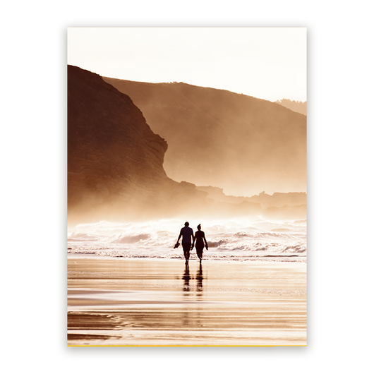 Schilderij Zorgeloze Strandwandeling