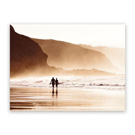 Schilderij Zorgeloze Strandwandeling