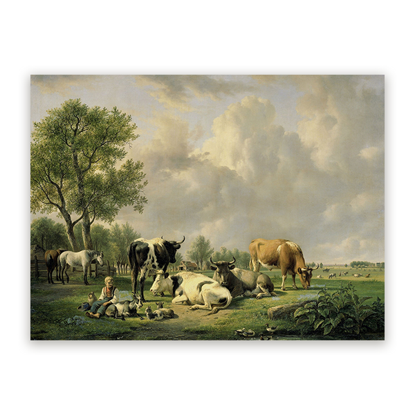 Schilderij Landschap met Vee