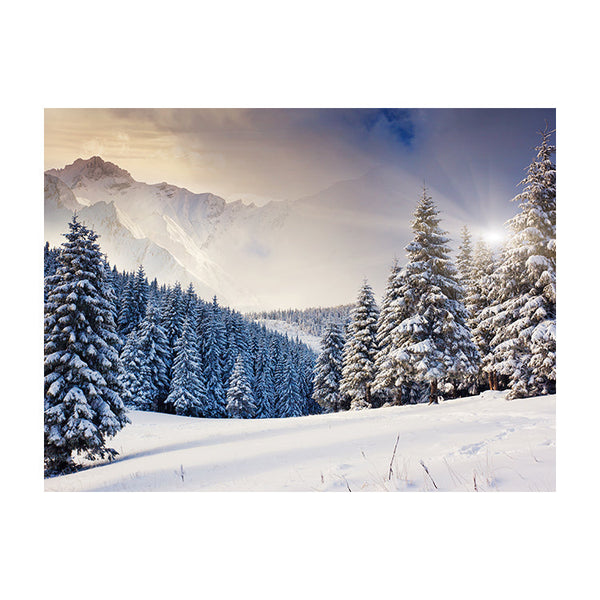 Schilderij Winterlandschap bij Avondschemering