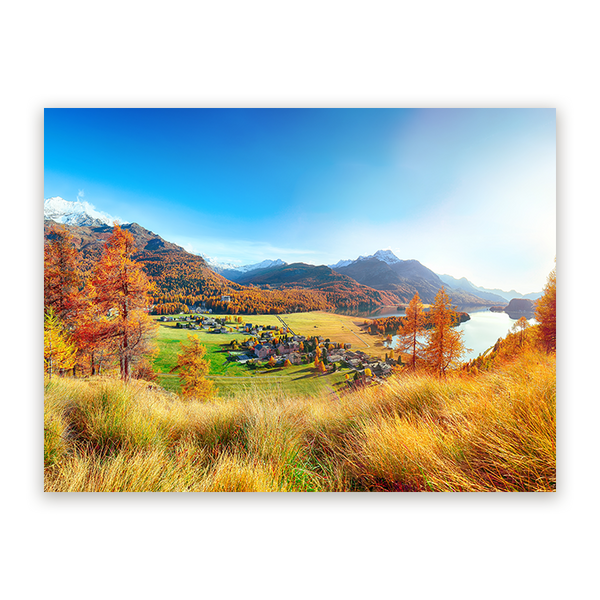 Schilderij Herfstharmonie aan het Meer