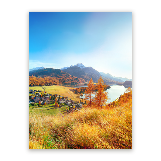 Schilderij Herfstharmonie aan het Meer